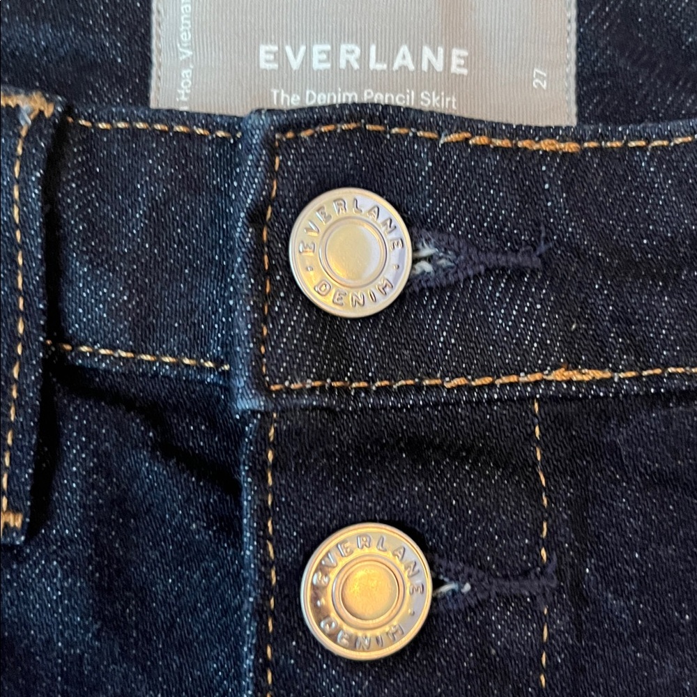 Everlane Denim Pencil Skirt - Picture 4 of 8